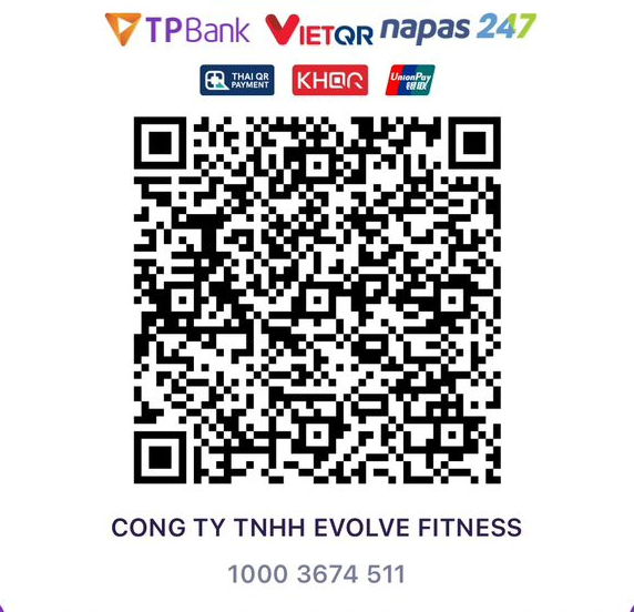 TPBank VietQR payment code for Cong Ty TNHH Evolve Fitness